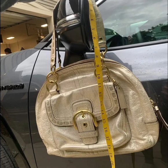 Coach Metallic Large Shoulder Tote Bag Purse with dust bag - Picture 3 of 8